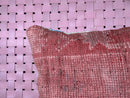 Rust Red Vintage Moroccan Wool Pillow with Textured Tribal Weave – Handmade Berber Cushion Cover – 18x19 wool moroccan pillow by 100kends