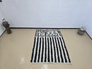 Custom Blue Beni Ourain Rug – Striped Moroccan Berber Rug – Handmade Tufted Wool Shag Rug – Custom Size Area Rug 8x10 9x12 – Aesthetic Décor
