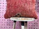 Moroccan Wool Pillow with Tribal Pattern – Handwoven Red Cushion for Boho Living Room Decor – 19x19 wool moroccan pillow cover by 100kends