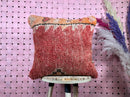 Moroccan Wool Pillow with Tribal Pattern – Handwoven Red Cushion for Boho Living Room Decor – 19x19 wool moroccan pillow cover by 100kends