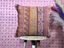 Moroccan Wool Pillow with Tribal Boho Patterns in Earthy Purple & Rust – Handmade Cushion Cover – 18x19.29 inches pillow cover