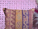 Moroccan Wool Pillow with Tribal Boho Patterns in Earthy Purple & Rust – Handmade Cushion Cover – 18x19.29 inches pillow cover