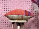 Handmade Moroccan Wool Pillow with Red & Purple Tribal Design – Berber Textile Cushion – 19 x 19 inches wool pillow cover by 100kends