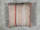 Handmade Moroccan Wool Pillow with Red & Purple Tribal Design – Berber Textile Cushion – 19 x 19 inches wool pillow cover by 100kends