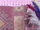 Boho Moroccan Wool Pillow with Geometric Tribal Design – Kilim Vintage Cushion Cover – Handmade 18 Inch Wool Pillow – 18x18.50 inches pillow