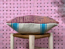 Moroccan purple Wool Pillow with Subtle pink and Brown Geometric Patterns – Handwoven Berber Boho Cushion for Unique Decor by 100kends