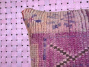 Moroccan purple Wool Pillow with Subtle pink and Brown Geometric Patterns – Handwoven Berber Boho Cushion for Unique Decor by 100kends