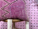 Moroccan purple Wool Pillow with Subtle pink and Brown Geometric Patterns – Handwoven Berber Boho Cushion for Unique Decor by 100kends
