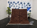Luxurious Brown Beni Ourain Rug – Custom Handmade Moroccan Wool Area Rug – Berber Style Russet Tumbleweed Carpet by 100kends