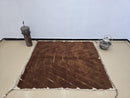 Luxurious Brown Beni Ourain Rug – Custom Handmade Moroccan Wool Area Rug – Berber Style Russet Tumbleweed Carpet by 100kends