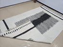 Custom Beni Ourain Rug – Handmade Moroccan Wool Area Rug, Ivory & Black Contemporary Design, Custom Size Rugs, Modern Morocco Rug by 100kend