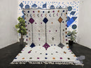 Custom Moroccan Berber Rug – Handmade Wool Beni Ourain Style Carpet with Colorful Geometric Patterns | Boho Striped Kilim Tapis Morocco