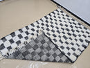 Custom Moroccan Wool Rug – Handmade Beni Ourain Style Black & Ivory Checkered Minimalist Area Rug – Custom Size Rugs 3x5 to 15x15 ft