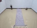 Custom Moroccan Wool Runner Rug – Handmade Gray Berber Carpet with Diamond Pattern – Long Hallway Rug with Optional Fringes by 100kends