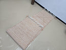 Custom Moroccan Runner Rug - Handmade Wool Narrow Rug in Beige & Cream | Geometric Berber Hallway Runner | Custom Sizes Available by 100kend