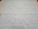 Handmade Custom Moroccan Wool Berber Rug – Gray Azilal Beni Ourain Style Carpet, Modern Checkered Rug Berber, Custom Size Rugs by 100kends
