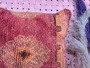 Moroccan Wool Pillow with Tribal Diamond Design in Burnt Red & Beige – Handwoven Floor Cushion – Wool Decor – 20 x 20 inches Wool Pillow