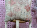 Textured Moroccan Wool Pillow in Faded Pink & Beige | Handmade Boho Cushion Cover with Pastel Accents | 18 x 20 inches pillow by 100kends