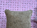Handmade Moroccan Wool Pillow in Natural Brown with Tribal Motif – Rustic Boho Cushion Cover – Unique Vintage Style – 17 x 17 inches pillow