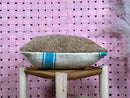 Handmade Moroccan Wool Pillow in Natural Brown with Tribal Motif – Rustic Boho Cushion Cover – Unique Vintage Style – 17 x 17 inches pillow