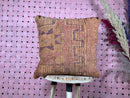 Vintage Moroccan Wool Pillow with Soft Mauve & Earth Tones – Handwoven Tribal Pattern – Boho Cushion Cover – 18x19 wool pillow by 100kends