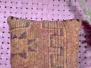 Vintage Moroccan Wool Pillow with Soft Mauve & Earth Tones – Handwoven Tribal Pattern – Boho Cushion Cover – 18x19 wool pillow by 100kends