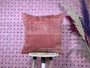 Rust Red Vintage Moroccan Wool Pillow with Textured Tribal Weave – Handmade Berber Cushion Cover – 18x19 wool moroccan pillow by 100kends