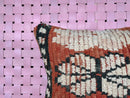Moroccan Wool Pillow Handmade Berber Cushion Cover with Tribal Boho Patterns in Rustic Red and Beige for Sofa or Bed – 19x19 inches pillow