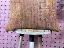Moroccan Wool Pillow in Earthy Rust and Tan Tones with Tribal Geometric Pattern – Handmade Berber Cushion 19x19 inches pillowcase