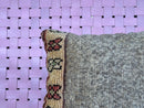 Handmade Moroccan Wool Pillow with Geometric Berber Pattern in Pink and Red – Tribal Home Décor – 16x16 inches wool pillow by 100kends