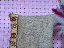 Handmade Moroccan Wool Pillow with Geometric Berber Pattern in Pink and Red – Tribal Home Décor – 16x16 inches wool pillow by 100kends