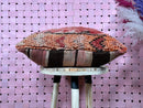 Handmade Moroccan Wool Pillow with Tribal Patterns, Red and Pink Tones, Soft Textured Cushion Cover, Vintage Style – 20x20 inches woolpillow
