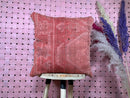 Handwoven Vintage Moroccan Wool Pillow – Boho Tribal Berber Floor Cushion in Red Tones – Wool Throw Pillow – 20 x 19 inches wool pillowcase