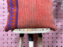 Handmade Moroccan Wool Pillow with Red & Purple Tribal Design – Berber Textile Cushion – 19 x 19 inches wool pillow cover by 100kends