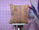 Vintage Moroccan Wool Pillow – Handwoven Tribal Kilim Cushion with Earth Tones and Rustic Charm – Berber Style – 19 x 20 inches pillow cover