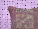 Vintage Moroccan Wool Pillow Cover with Tribal Geometric Patterns in Faded Rose and Beige - Rustic Handmade Cushion 18x19 inch pillow cover