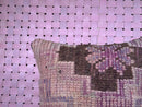 Vintage Moroccan Wool Pillow – Handwoven Kilim Cushion in Pink and Brown Geometric Pattern – Square 20x20 Inches pillow cover by 100kends