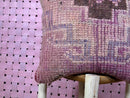 Vintage Moroccan Wool Pillow – Handwoven Kilim Cushion in Pink and Brown Geometric Pattern – Square 20x20 Inches pillow cover by 100kends