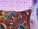 Handmade Red Moroccan Wool Pillow – Tribal Kilim Cushion with Bold Pattern – Boho Decor Accent in 16 x 24 inches pillowcase by 100kends