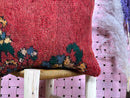 Handmade Red Moroccan Wool Pillow with Berber Floral Patterns – Vintage Tribal Boho Cushion Cover – Wool Cushion 19x19 inches by 100kends