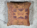 Vintage Morocan Wool Pillow with Tribal Star Design in Earthy Tones – Square Handwoven Cushion Cover – 20x20 inches pillow cover by 100kends