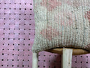 Textured Moroccan Wool Pillow in Faded Pink & Beige | Handmade Boho Cushion Cover with Pastel Accents | 18 x 20 inches pillow by 100kends