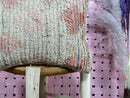 Textured Moroccan Wool Pillow in Faded Pink & Beige | Handmade Boho Cushion Cover with Pastel Accents | 18 x 20 inches pillow by 100kends