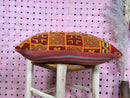 Moroccan Wool Pillow with Tribal Embroidery, Boho Kilim Decor in Red & Yellow, Handmade Cushion Cover – Size 16x24 Inches by 100kends