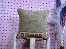 Handmade Moroccan Wool Pillow in Natural Brown with Tribal Motif – Rustic Boho Cushion Cover – Unique Vintage Style – 17 x 17 inches pillow