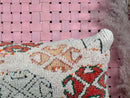 Moroccan Wool Pillow with Tribal Patterns, Red Green Beige Accents, Handwoven Cushion Cover, Boho Decor – Size 14x24 inches pillow cover