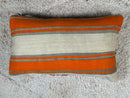 Moroccan Wool Pillow with Tribal Patterns, Red Green Beige Accents, Handwoven Cushion Cover, Boho Decor – Size 14x24 inches pillow cover