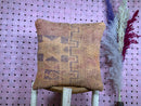 Handmade Moroccan Wool Pillow – Boho Kilim Cushion with Tribal Geometric Patterns – Earthy Tones – 20 x 19 inches pillow cover by 100kends