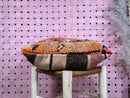 Vintage Moroccan Wool Pillow with Red Geometric Design and Boho Floral Accent - Tribal Handmade Cushion Cover - 20 x 20 inches pillow cover